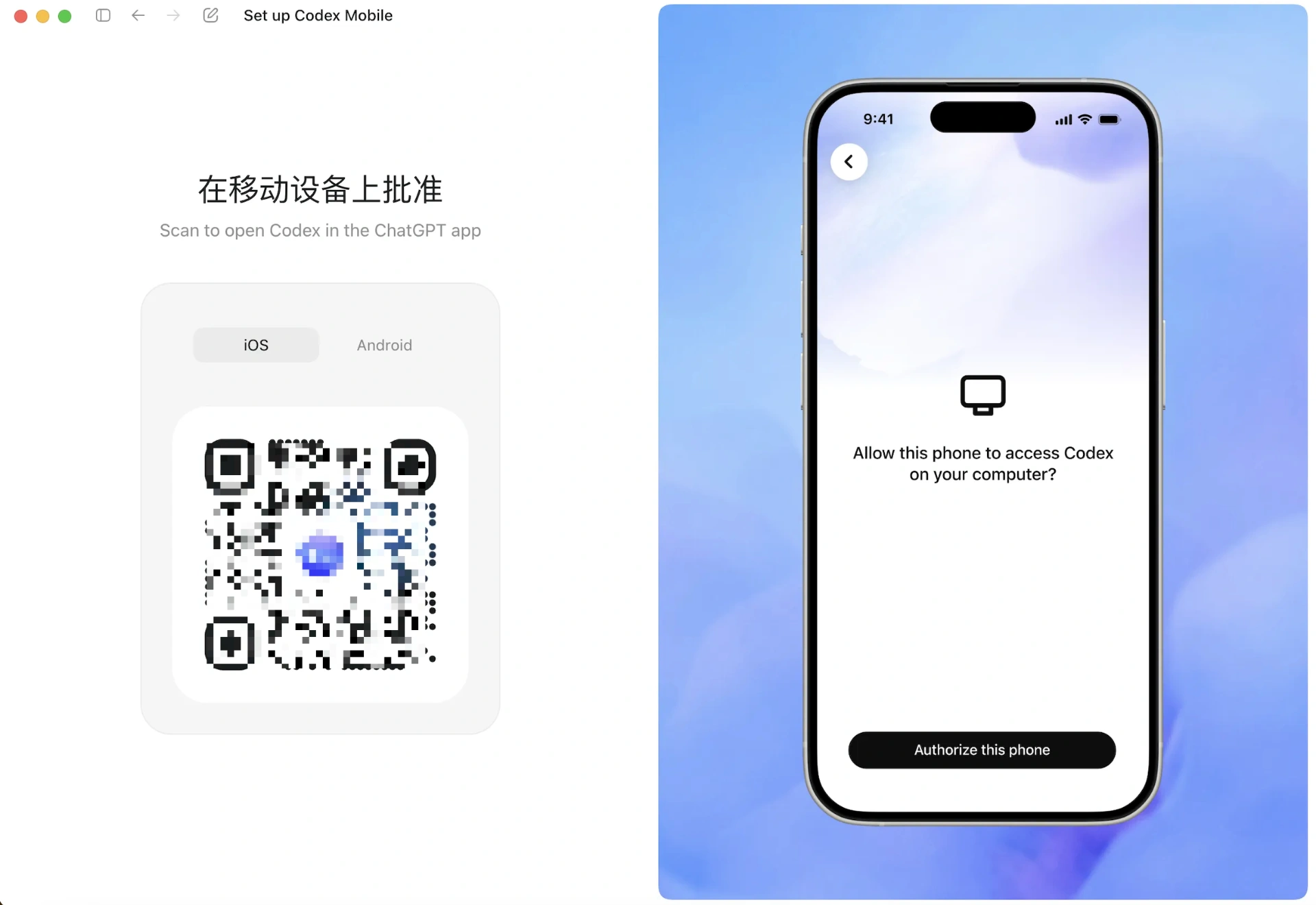 电脑端允许授权