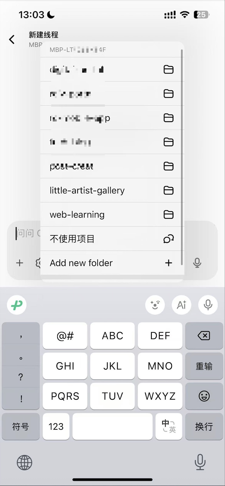 项目列表
