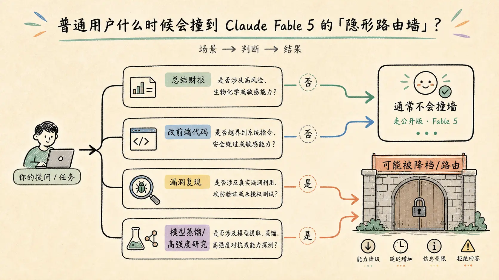 普通用户什么时候会撞到 Claude Fable 5 的隐形路由墙