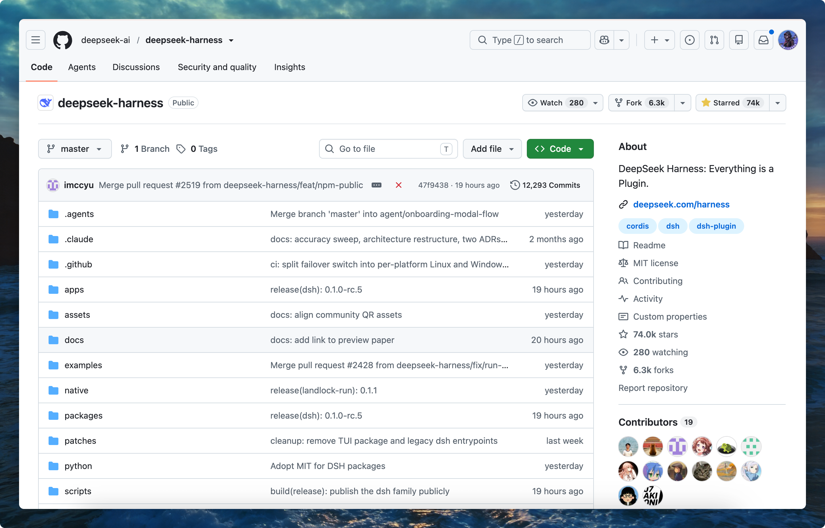 deepseek harness github star