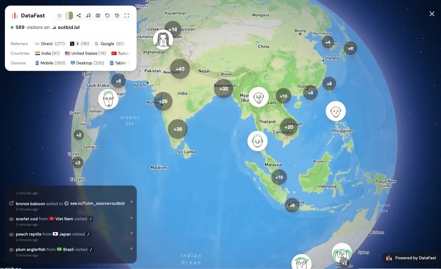 DataFast 明色模式整页