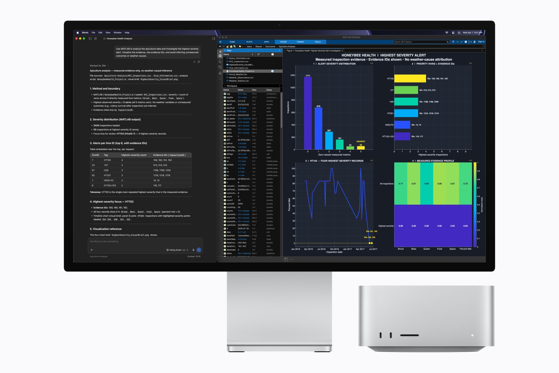 Mac Studio 上 LM Studio Bionic 与 MATLAB 的复杂数据可视化
